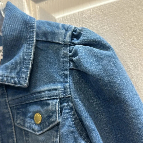 Janie and Jack toddler Girls denim jacket with gold buttons EUC 2T - Picture 3 of 5